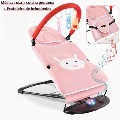 Cadeira de balanço para bebê Cadeira de balanço ajustável com cadeira de balanço para bebê de brinquedo ajuda a dormir