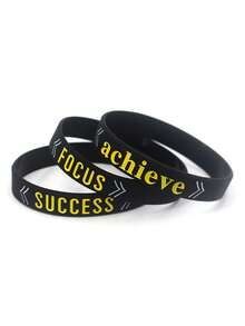 Nothing Is Impossible, Exceed Your Expectations Inspirational Silicone Wristband, Suitable For Fitness, Workout, Sports, Basketball, Weightlifting, Team Sports - Multicolor - View 23