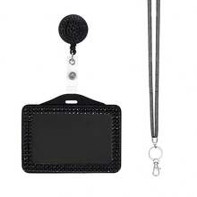 1 件彩色水钻 ABS 塑料伸缩简易挂钩、证件夹、皮带夹、水晶徽章挂绳、渔网项链、新手机挂绳学校用品、返校 - 彩色 - 查看 14