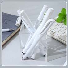 قلم حبر كروي محايد، كتابة سلسة، قرطاسية مكتبية، قلم حبر سائل، تصميم بسيط، قلم حبر كروي بأنبوب بلاستيكي أبيض، لون أسود/أبيض، قلم حبر كربوني، قلم توقيع أعمال بسيط، قلم أبيض محايد عصري بسيط، قلم حبر كروي بأنبوب بلاستيكي أبيض