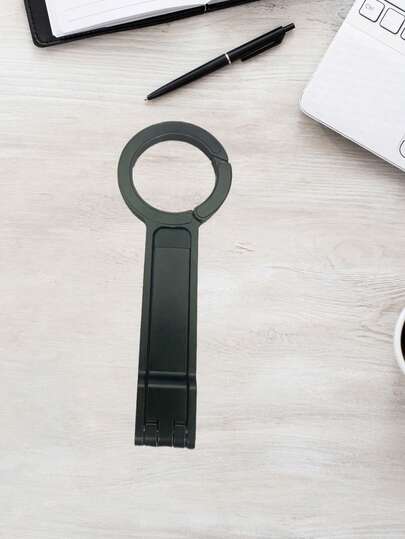 1pc Enhanced Magnetic Phone Stand With Spring Clip, 360 ° Rotating Portable Live Streaming Tripod, Aluminum Alloy Magnetic Phone Tripod, Mini Quick Hanging Mountaineering Buckle With Folding Metal Stand Suitable For Smartphones - Multi Functional Desktop And Travel Tripod, Phone Stand Multi Functional Foldable For Photography Live Streaming Portable Selfie Pole Desktop Tripod