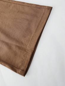 Conjunto de camisa e cardigan de manga comprida com estampa colorblock, confortável, de algodão misto, para outono/inverno, masculino maduro, com cordão na cintura, caimento relaxado e calça casual estampada. Adequado para passeios, encontros, viagens e deslocamento para o escritório. 100% poliéster, lavável à mão/máquina.