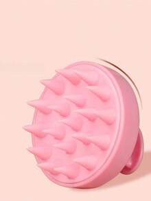 1把粉色洗发梳，头皮清洁按摩梳 - 粉色 - 查看 4