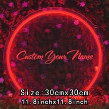 1 szt. DIY niestandardowy neonowy znak z nazwą do dekoracji ściennej, zasilany przez USB, grawerowane światło artystyczne 3D, prezent na przyjęcie świąteczne dla dzieci, dziewcząt, neonowe światła LED z grafiką 3D do firm, kawiarni, restauracji, hotelu