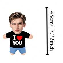 Cojín personalizado con impresión de foto en miniatura "Te amo", opción de regalo perfecta para el Día de San Valentín, Halloween, Navidad, Acción de Gracias, Aniversario - Negro - Ver 15