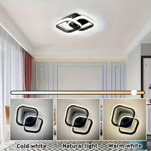 1 件室内吊灯，双面吸顶灯 3000K-6000K，适用于走廊、楼梯、门廊、露台、客厅、厨房 - 三色光 - 查看 14