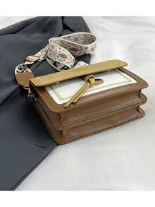 Nouveau sac à bandoulière/sac bandoulière blocs de couleurs, petit sac carré