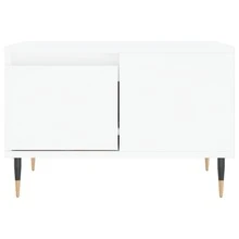 Coffee Table White 55x55x36.5 Cm Engineered Wood - White - View 6