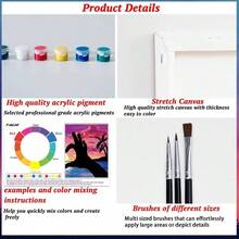2 Pack Sip And Paint Kit Adults Couples Painting Kit Pre Drawn Canvas To Paint At Home Date Night Party Favor Supplies Art Painting Set Couples Activity Beach Lovers 8x10 Canvas Painting Kit - 基本繪畫工具包 - 查看 2