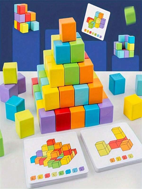 30/50/100Pcs Random Color Wooden Blocks 0.79 Inches, Colored Wood Particles, Cube Blocks Stacked Square Wooden Toys, Color Recognition Math Cube Teaching AIDS, Montessori Early Instruction AIDS, Square Pine Blocks DIY Geometric Table Office Stress Relief Games, Fidget Toys (Some Parts May Be Random) Room Decoration, Birthday Gift/Halloween Gift/Christmas Gift