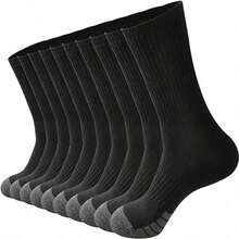 1 par de calcetines térmicos, calcetines de lana merina premium, calcetines de invierno cálidos, calcetines para caminar al aire libre para hombres y mujeres, calcetines gruesos y cálidos para trabajo, caminar, senderismo, correr, esquiar y deportes al aire libre, estilo (color) envío aleatorio - Negro - Ver 6