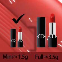 Christian Dior Rouge Dior Couture 彩色唇膏，#999 传奇红色缎面效果，保湿持久唇膏，奢华正红色唇膏，旅行装 1.5g/0.05 盎司 - Red #999 - 查看 4