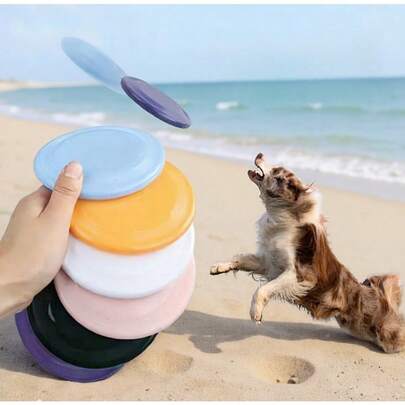 Plastic Pet Training Frisbees, Vivid Colors And Wear-Resistant Plastic Pet Training Toys, Interactive Dog Chew Toys For Obedience, Water Games, And Other Outdoor Games