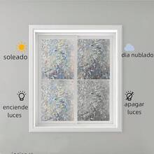 TOPTHEROAD 60x500cm Polarizado Vinilo para Ventana, Pelicula Privacidad Ventanas Película de Vidrio, Adherencia Electrostática, Anti Calor y Adecuado Hogar Oficina (60X500CM) - 60X500CM - Ver 8