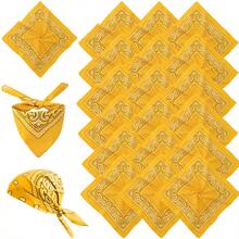 12 قطعة/عبوة باندانا بطراز الباييت والصبغ التعشيقي بأسلوب الموضة الشارعية للنساء