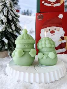 1 Stück Schneemann Weihnachts-Bienenwachskerze - Süße Aromatherapie-Dekorationskerze, Fotorequisite & Winterszenen-Ornament, perfekt für Heimdekoration/Kerzen-Tischmitte mit Bulk-Weihnachtsgeschenkoptionen, geeignet als Geschenk für Frauen/beste Freundinnen & für Winter/Weihnachten