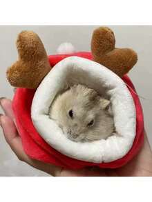 1 件装温暖棉窝仓鼠屋龙猫冬眠洞穴床冬季毛绒垫