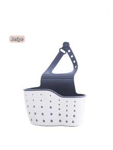 1 pièce Panier de drainage suspendu pour évier avec boîte de rangement en silicone, étagère de drainage réglable, support pour éponge, panier suspendu pour robinet, sac de rangement pour cuisine. Parfait pour ranger les éponges, les chiffons dans la cuisine, les fleurs de bain, le savon dans la salle de bain.