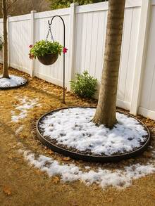 Borde de jardín flexible de 4 pulgadas de altura con picos de anclaje de acero galvanizado y kit de borde de césped para cama de flores, camino, proyecto de paisajismo, negro - Negro - Ver 7