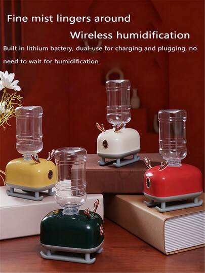 MEET SUN 1个USB供电（即插即用）+便携式可爱宠物加湿器，时尚小巧的桌面装饰品，适合办公室使用