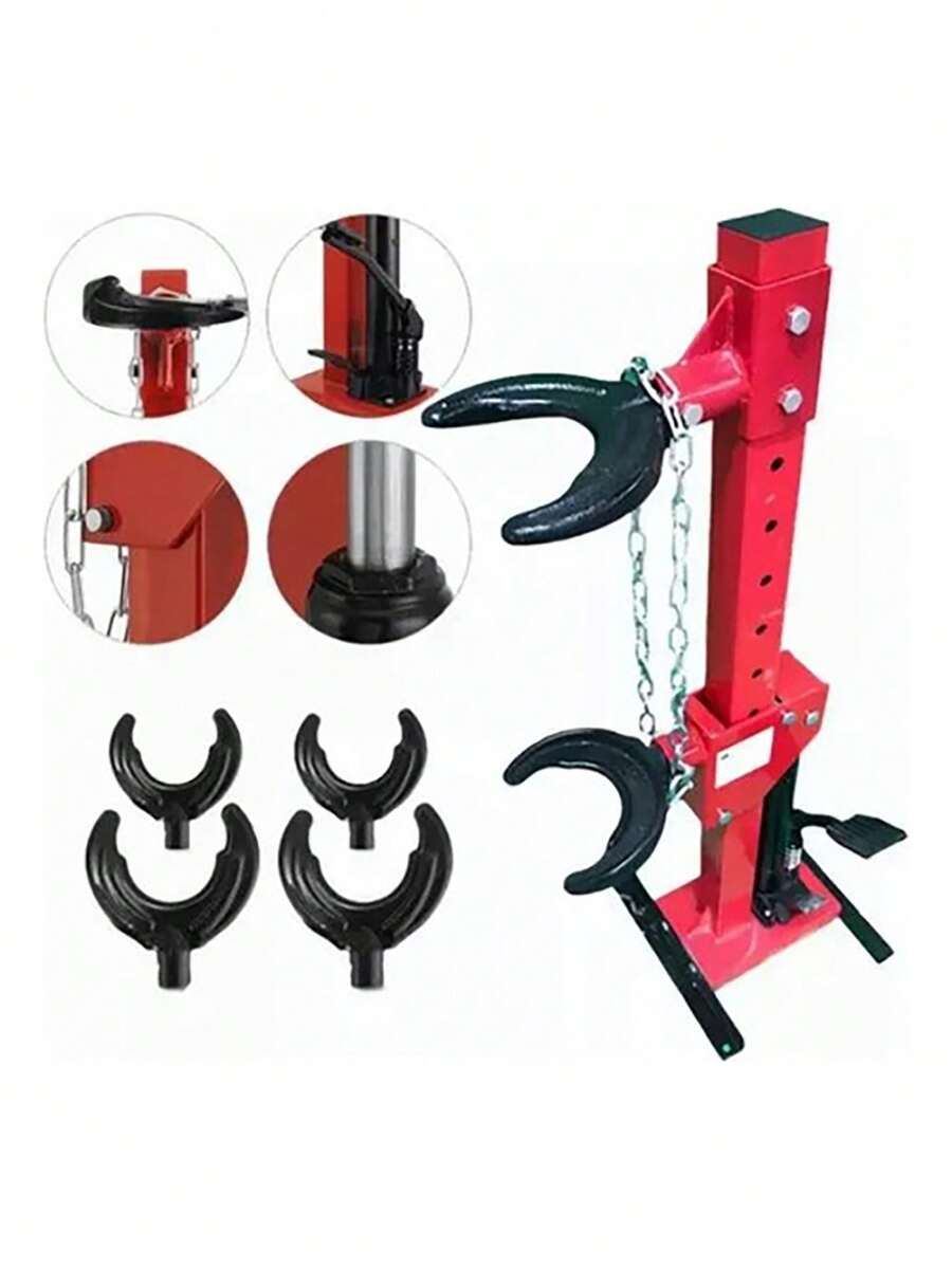 Compresor De Resortes Vertical Hidraulico 3t Taller Mecánico - Rojo - Ver 1