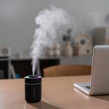 1 件 300 毫升 USB 供电彩色迷你加湿器，适用于家庭、办公室、汽车 - 多色可选，每日加湿，防止干燥