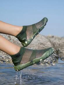 ZVB Couples Water Shoes Suitable For Barefoot Lovers, Soft-Soled Women's Beach Shoes For Swimming, Diving, Outdoor Quick-Drying Summer Sandals, Fishing Water Shoes, Non-Slip Breathable Wading Shoes - Army Green - View 11