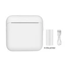 Impressora Portátil Mini, Impressora de Adesivos Mini Sem Fio com 3 Rolos de Papel de Impressão, Para Notas, Imagens, Fotos, Diários, DIY, Compatível com iOS e Android