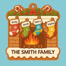 Custom Acrylic Ornament - Personalized Christmas Birthday Gifts For Mom, Dad, Kids - Home Is Our Christmas Heart