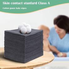 SmoothNovelty 24 toallitas de franela reutilizables para bebé, toallitas faciales suaves naturales sin blanquear para pañales de tela - 24 - Ver 6