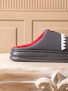 CYFMYD Pantofole da casa carine per uomo, divertenti piattaforme in pelle PU, scarpe interne calde, con memory foam, antiscivolo, pantofole da coppia, per uomo e donna