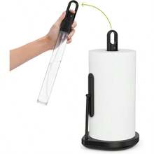 Simplehuman Standing Paper Towel Holder With Spray Pump, Brass Stainless Steel - 黑色不鏽鋼 - 查看 3