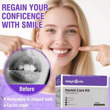 Tooth Repair Kit, Dental Cement Zinc Oxide Eugenol For Filling Chipped Broken Teeth, Missing Tooth Replacement, Dental Care Kit For Crown & Bridges,20038615 - Multicolor - View 5