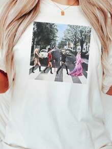 Beatles Inspired  T Shirt Tay T-Shirt, Concert Shirt, Shirt, Artist, Music , Fan Shirt For Football, Era, Concert, Music Lover GiftTour Shirt - White - View 1