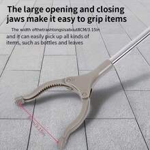 1 Handle Garbage Picker With Long Handle, Easy To Reach Garbage Picker, Lightweight Stainless Steel Garbage Picking Rod