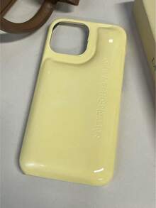 Apple Korean Style Ins Style Soap Texture Phone Case Compatible With IPhone 14 Pro Max / 11 / 12 Pro Max / 13 / 13 Pro, Soft Silicone Protective Cover, Unisex, Anti Shock Waterproof Anti-Fall Scratch Resistant - Yellow - View 3