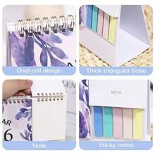 1 Piece 2026 January-December Floral Calendar - Colorful Print, Foldable, Double Spiral, Durable Paper For Daily Notes And Planning, Suitable For Home And Office, All Seasons Planner - B - Xem 3