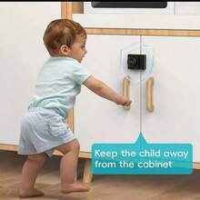 密码锁，易于安装的金属组合锁，适用于橱柜和抽屉 - 无需钥匙，无线，适用于单门应用 - 彩色 - 查看 3