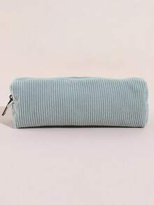 1 pièce Étui à crayons rétro de couleur unie, boîte de papeterie simple en option multicolore, design créatif grande capacité, accessoires d'étude, sac de rangement, fournitures scolaires et de bureau, nécessités pour la rentrée scolaire - Multicolore - Voir 14