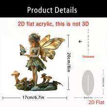 优质亚克力材质,厚度0.3厘米,通透耐用,光泽持久。独特的仙女主题设计,色彩丰富:栩栩如生的仙女形象,宝石点缀的羽翼,营造出充满魔幻艺术气息的氛围。适用于客厅、书房或卧室。是送给朋友的完美圣诞和新年礼物,为家居装饰增添浪漫魅力。 - 彩色 - 查看 20