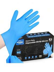 100 Pieces Of Multi-Functional Disposable Nitrile Gloves, Great Helpers For Cleaning And Cooking, Durable Design, Water And Oil Resistant, Suitable For Various Home Dining Scenarios. Home And Living New In