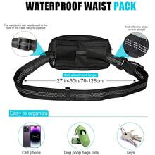 Guia de Corrida para Animais de Estimação com Pochete, Guia Retrátil Multifuncional para Cães, Guia de Cão Sem Mãos, Guia de Cintura com Absorção de Choque para Passeio, Corrida, Caminhada, Cinto Ajustável com Pochete e Alça, Cinto de Corrida Reflexivo para Cães Pequenos, Médios e Grandes