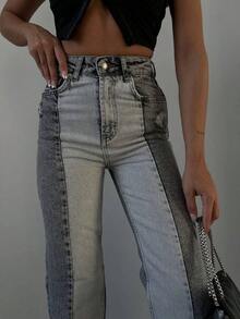SQUALO Jeans de mujer con efecto lavado en azul, desgarrados y con efecto desgastado, estilo urbano