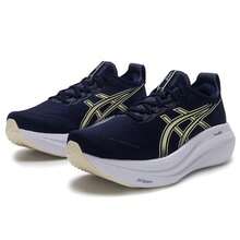 Asics 男士GEL-NIMBUS 27跑步鞋，户外休闲舒适运动鞋1011B958-403 - 藍色/米色 - 查看 3