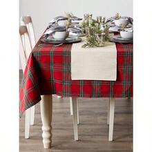 DII CAMZ32812 Mantel para Cena y Festividades Lavable A Maquina 100% de Algodon 177 cm Cuadros Festivos de 4 A 6 Personas - Rojoyverde - Ver 7