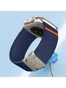 1pc Sport Nylon Stretchy Watch Band Parachute Buckle Compatible With Apple Watch Series11 42mm 46mm For Woman Man,Compatible With Apple Watch 42mm 46mm 45mm 44mm 38mm 40mm 41mm 49mm,Compatible With Apple Watch Series11/10/9 8/7/6/5/4/3/2/1/SE/Ultra2&1