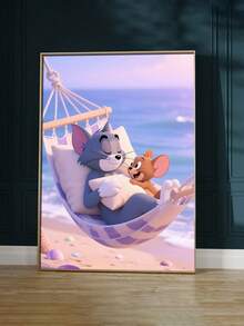 WB 1pc Unframed, Seaside Beach Bonfire Poster Home Decorative Painting Minimalist Movie Poster, Wall Art Print, Printable Wall Art, Movie Print, Gift Idea