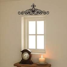 1 pieza Decoración de pared metálica para el hogar - Decoración de pared de hierro rústico, cartel de bienvenida de metal, arte colgante de puerta de granja vintage para decoración de entrada del hogar, hecho a mano, decoración de pared de metal en la esquina, colgante de puerta de metal, decoración de puerta del dormitorio