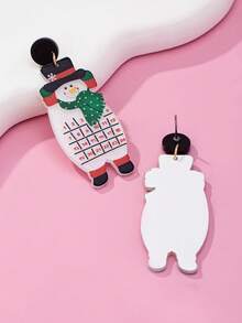 Pendientes con letras de acrílico, Navidad