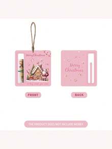 6 Stücke Weihnachts-Geldtasche Karte, rosa beidseitiges Muster Weihnachts-Geldtasche Dekoration, geeignet als Geschenkverpackung, Feiertags-Geldgeschenk Karte, für jedermann geeignet, witzige Weihnachts-Bargeld-Geschenkideen, Weihnachts-Hängedekoration